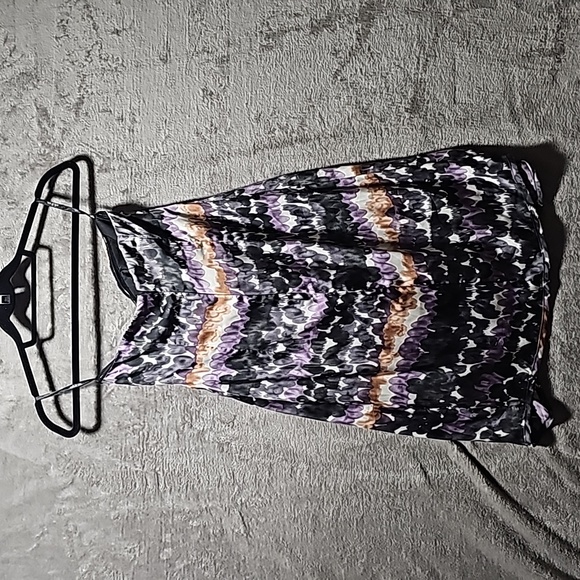 Ark & Co Tube Mini Dress Size Small Multi Color Batik Floral Sleeveless - Picture 6 of 7